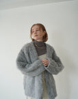 Shaggy mohair cardigan