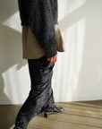 Velours long skirt
