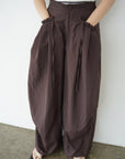 Pocket frill parachute pants