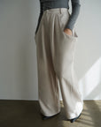 Twill drape pants