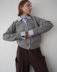 Shirt docking knit cardigan