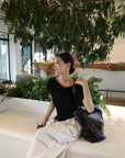 【7月上旬-発送】Unbalance tuck top