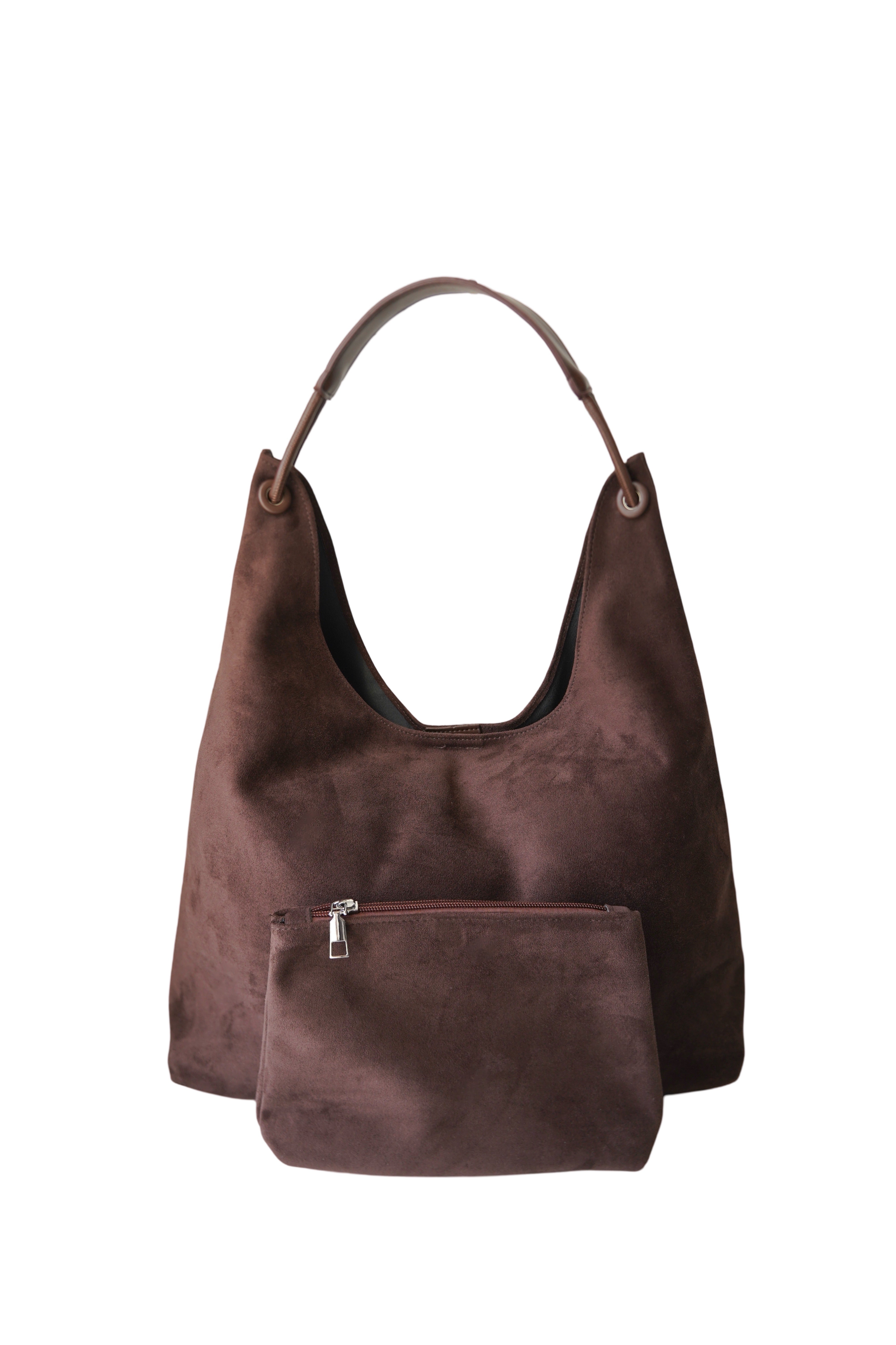 Suède round taught bag
