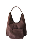 Suède round taught bag
