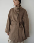 【予約販売】11月中旬発送-Back button stand shaggy coat