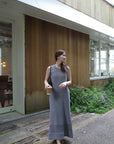 Slab flannel knit one-piece