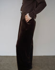 Velour Wide Leg Pants