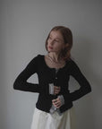 Layered lib cardigan