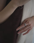 Suède round taught bag