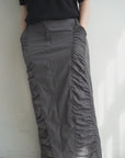 Gather long skirt