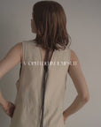 V open denim jumpsuit