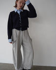 Shirt docking knit cardigan