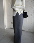Wool soft long skirt