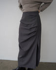 Tuck drape skirt