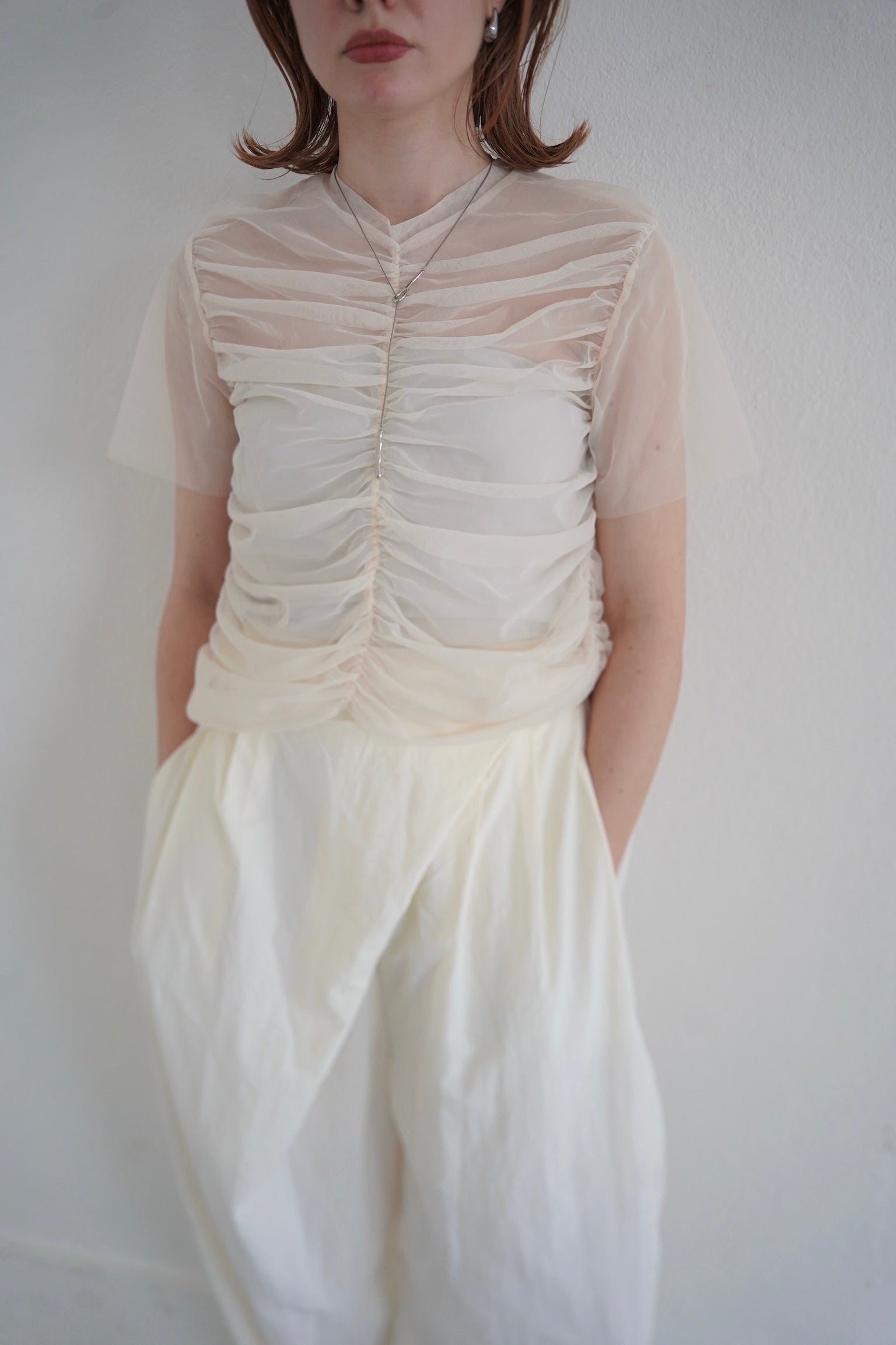 Tulle shirring Tshirts