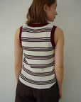 Bi-color boarder tank top