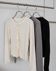 Dot frill cardigan