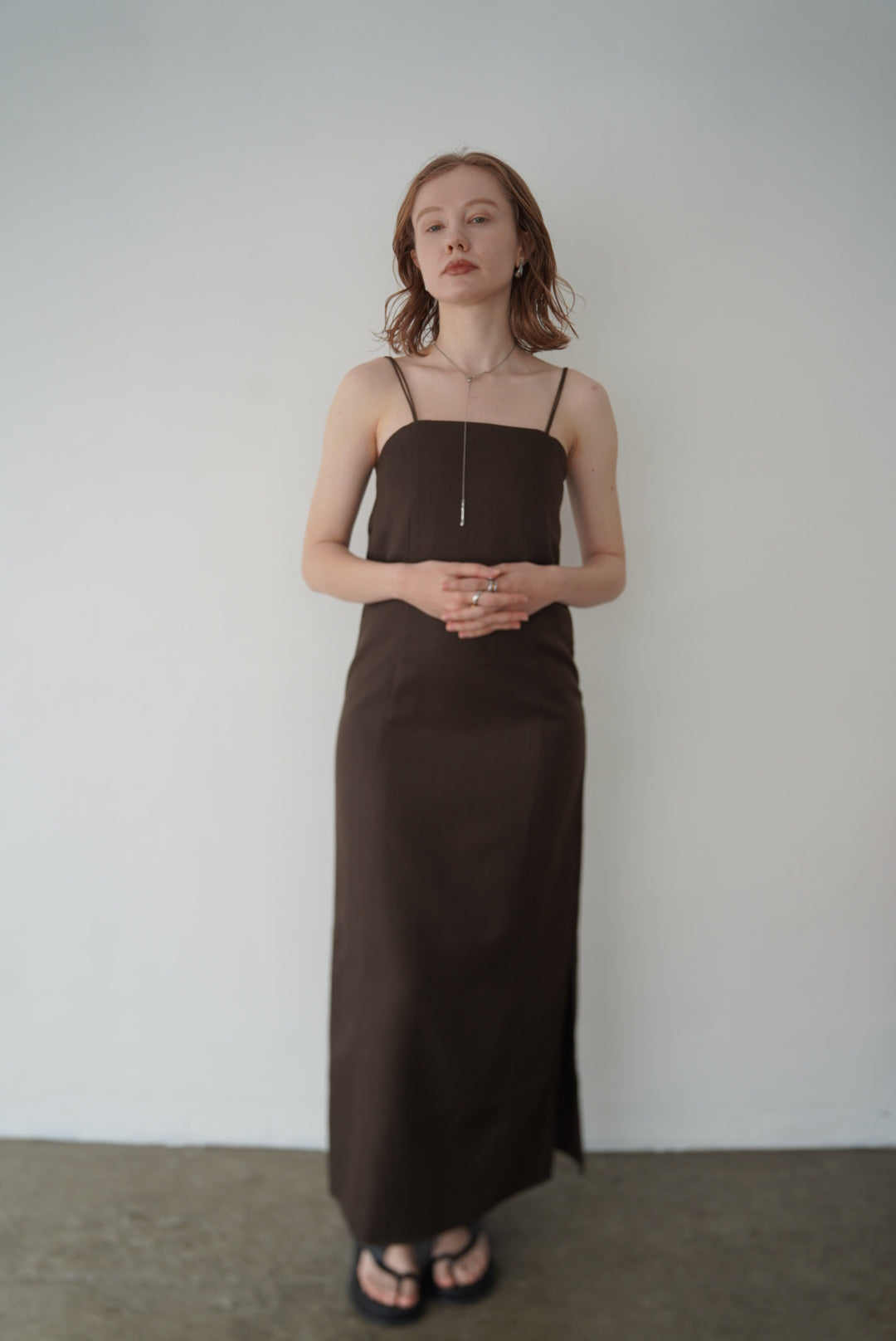 Twill camisole one-piece