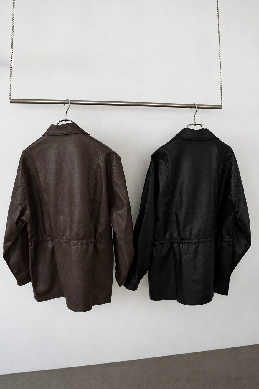 String leather jacket