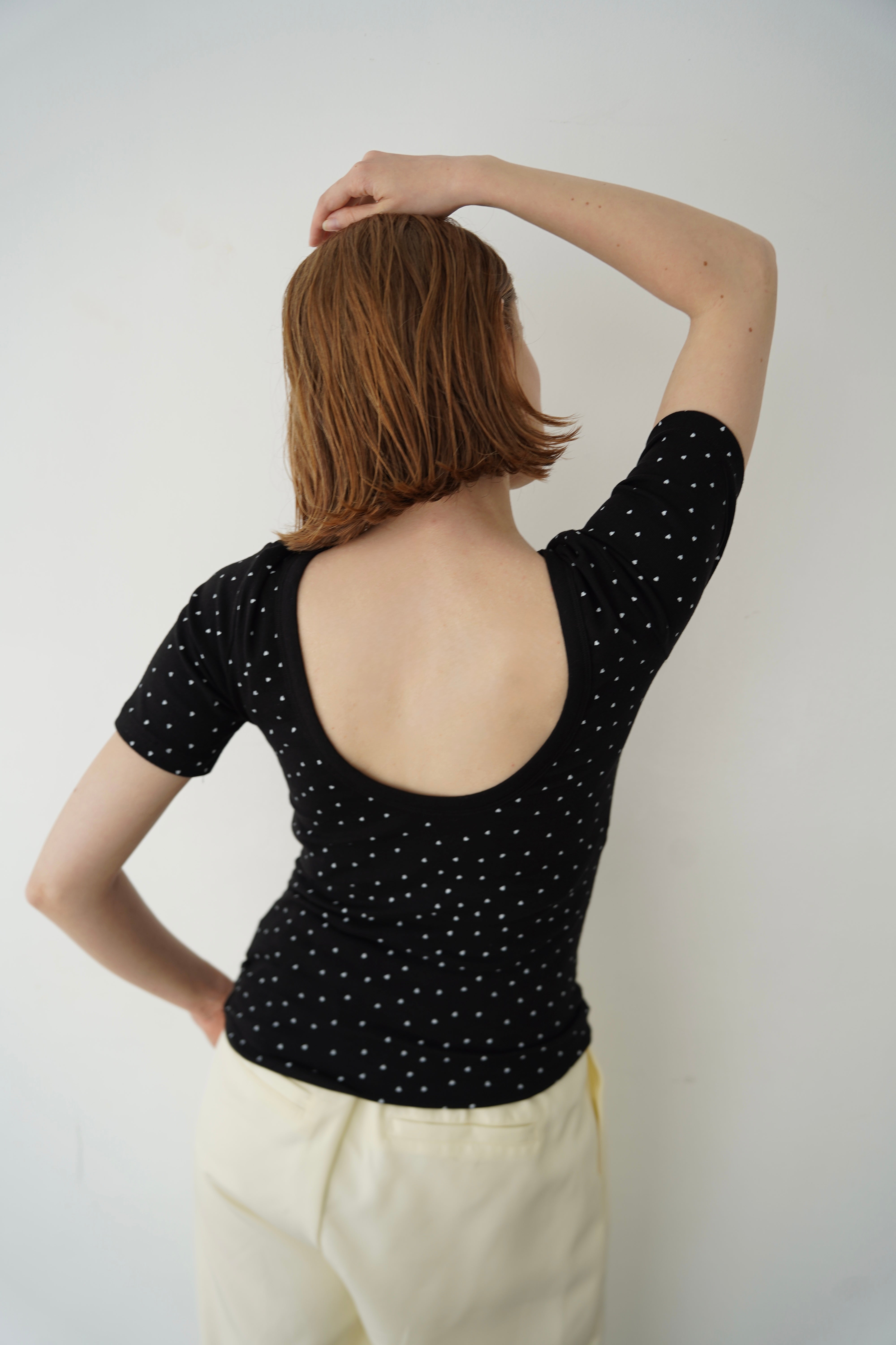 【6/5-発売】Heart dot back open T