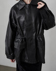 String leather jacket