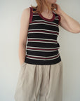 Bi-color boarder tank top