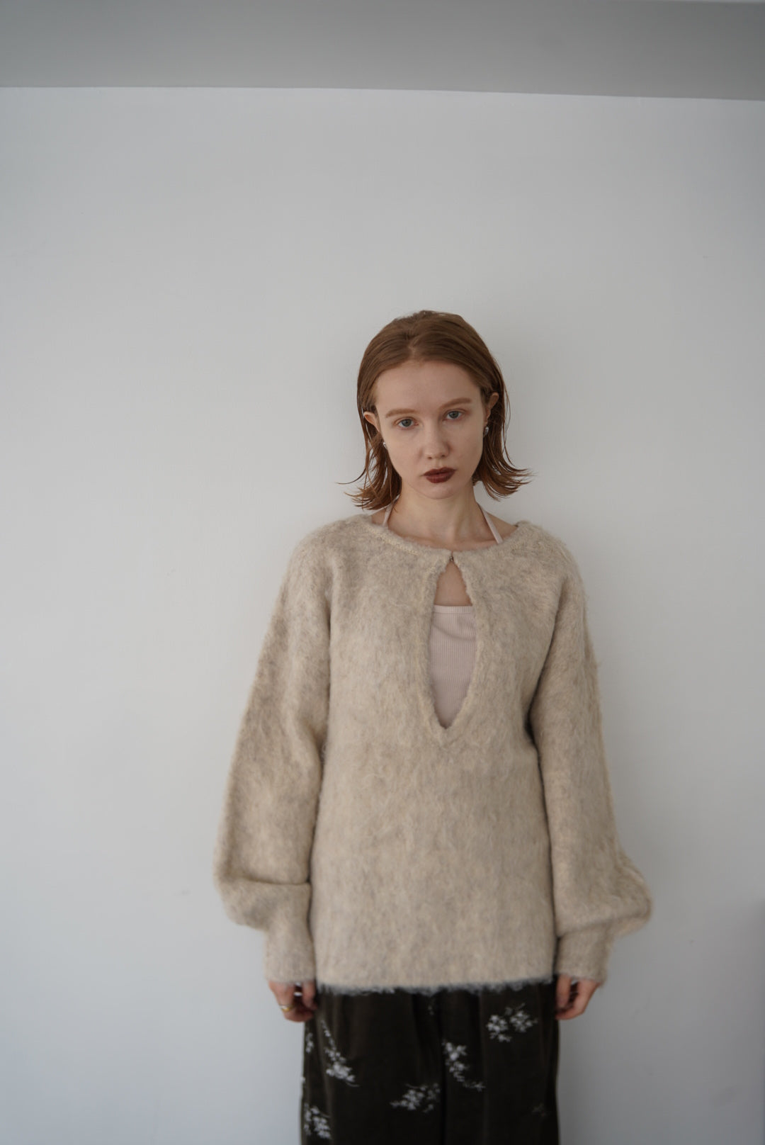 Deep skipper mohair knit