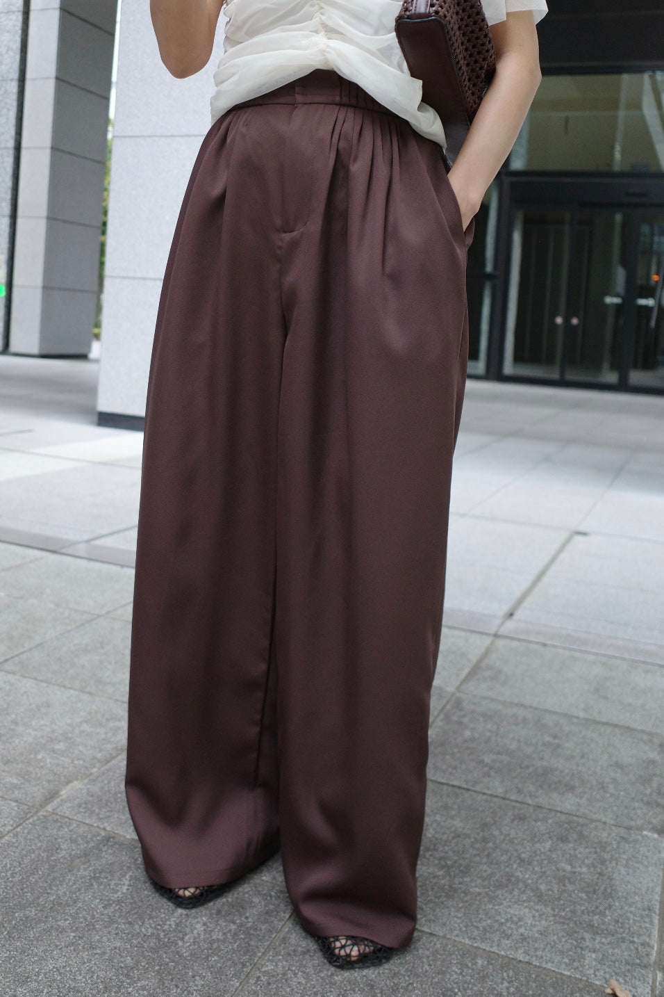 Georgette layered pants