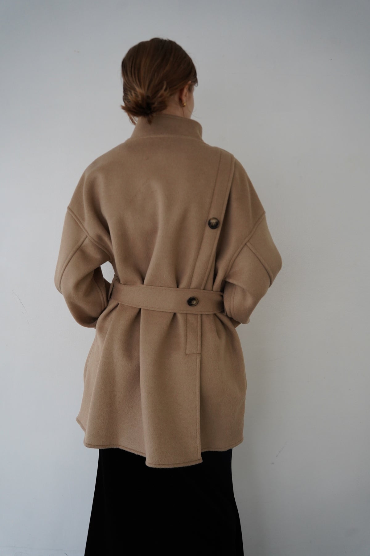 【予約販売】11月中旬発送-Back button stand shaggy coat