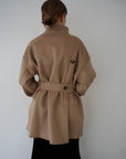 【予約販売】11月中旬発送-Back button stand shaggy coat