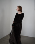 Velours back open one-piece