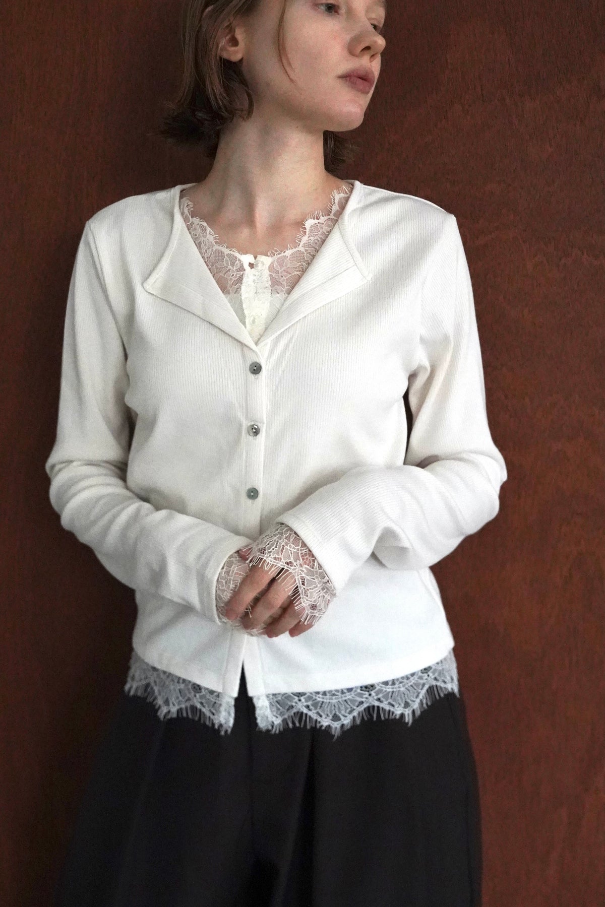 Cut lib race docking cardigan