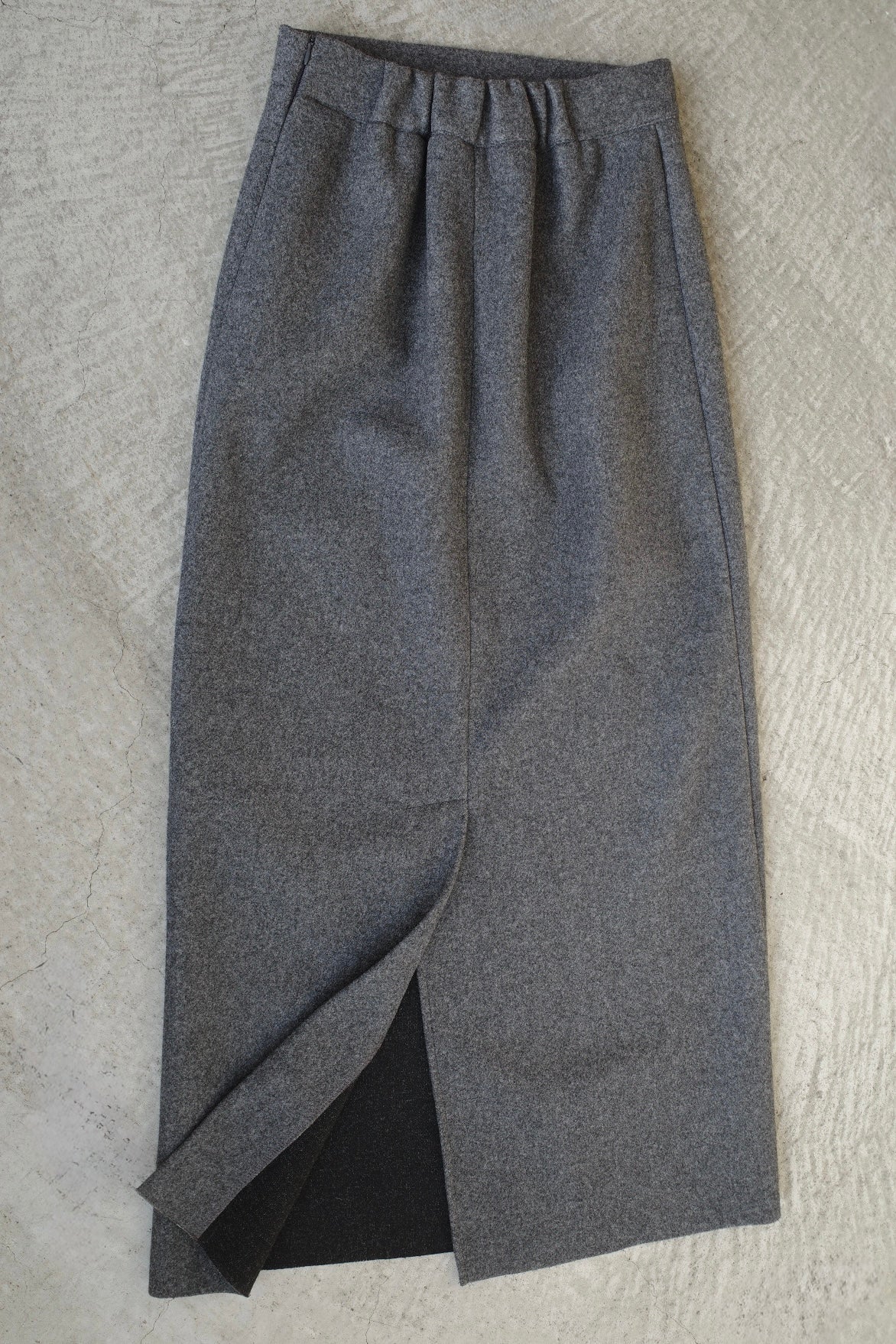 Wool soft long skirt