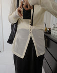 Sheer bustier cardigan