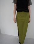 Jacquard slit skirt