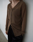 Sheer bustier cardigan
