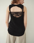 Back open knit tops