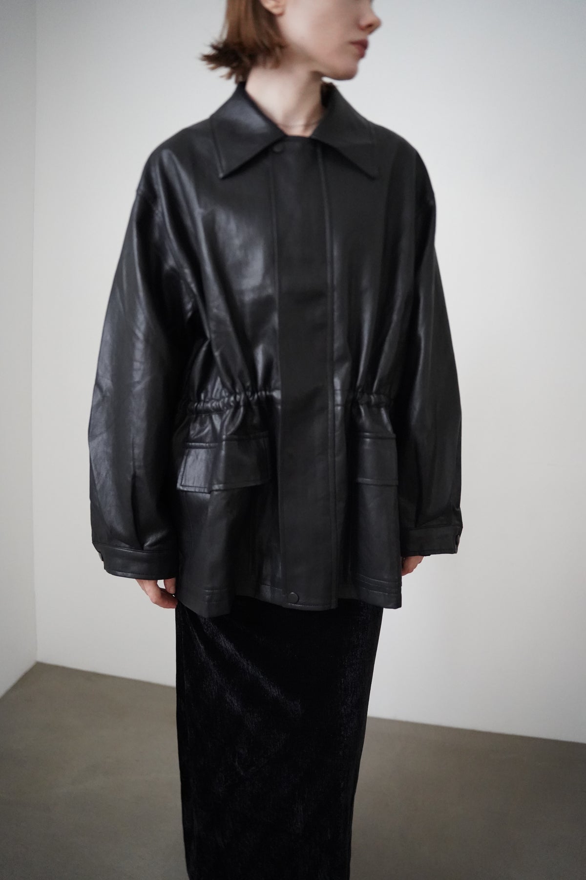 String leather jacket