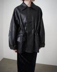String leather jacket