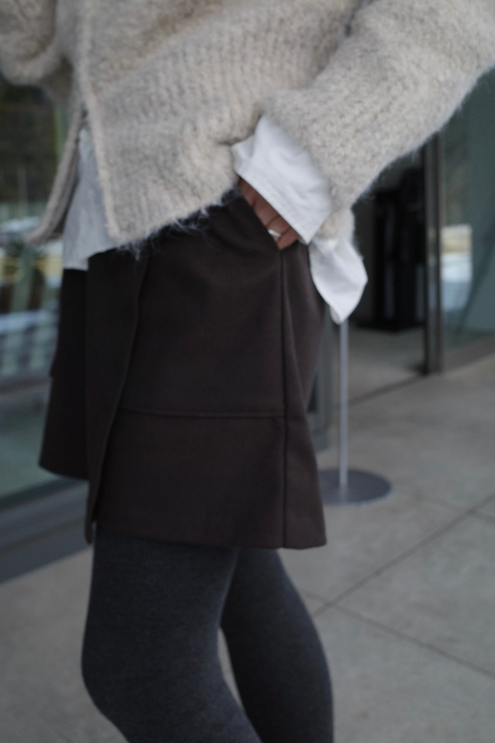 Pocket rap mini skirt