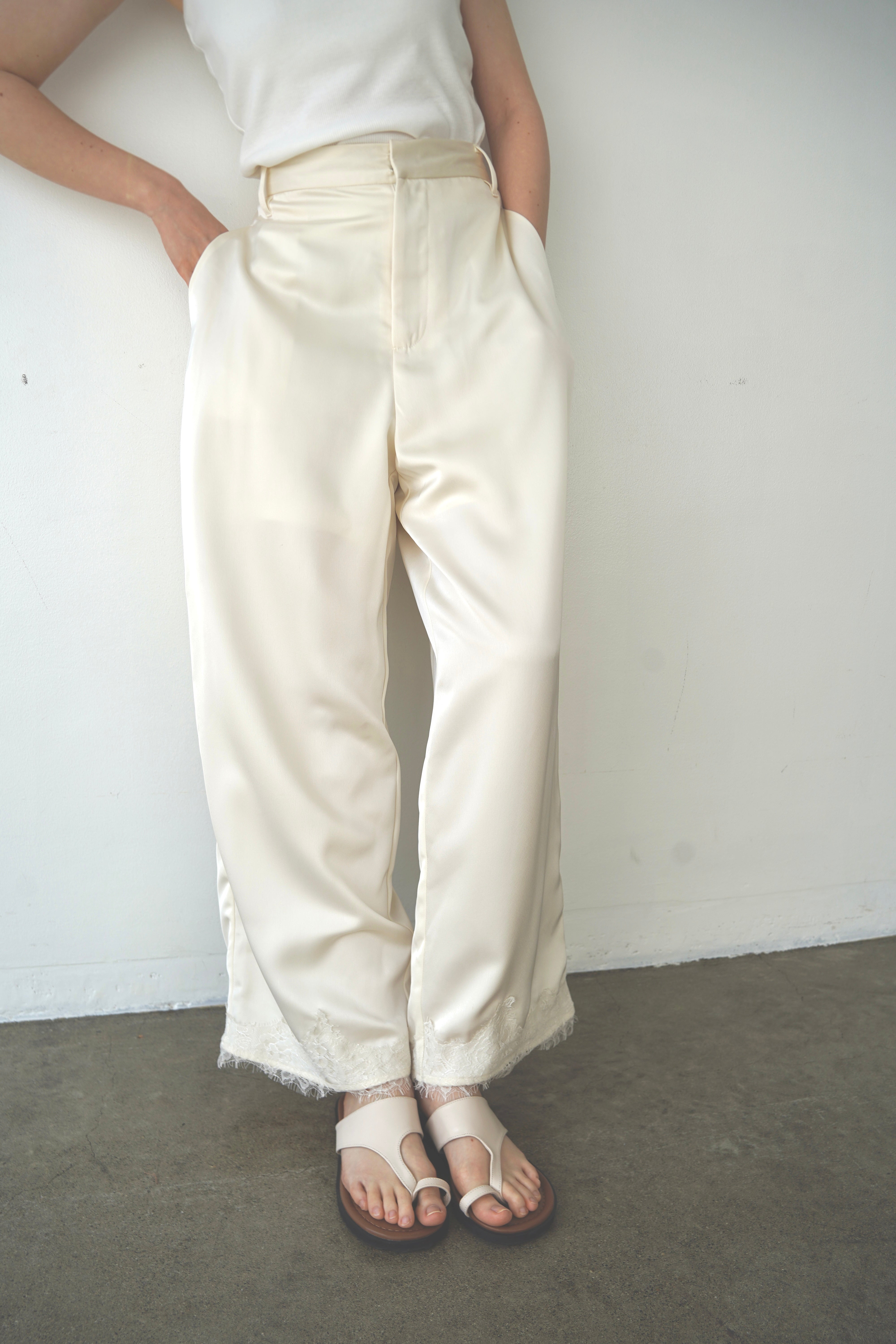 【SET】Race satin pants