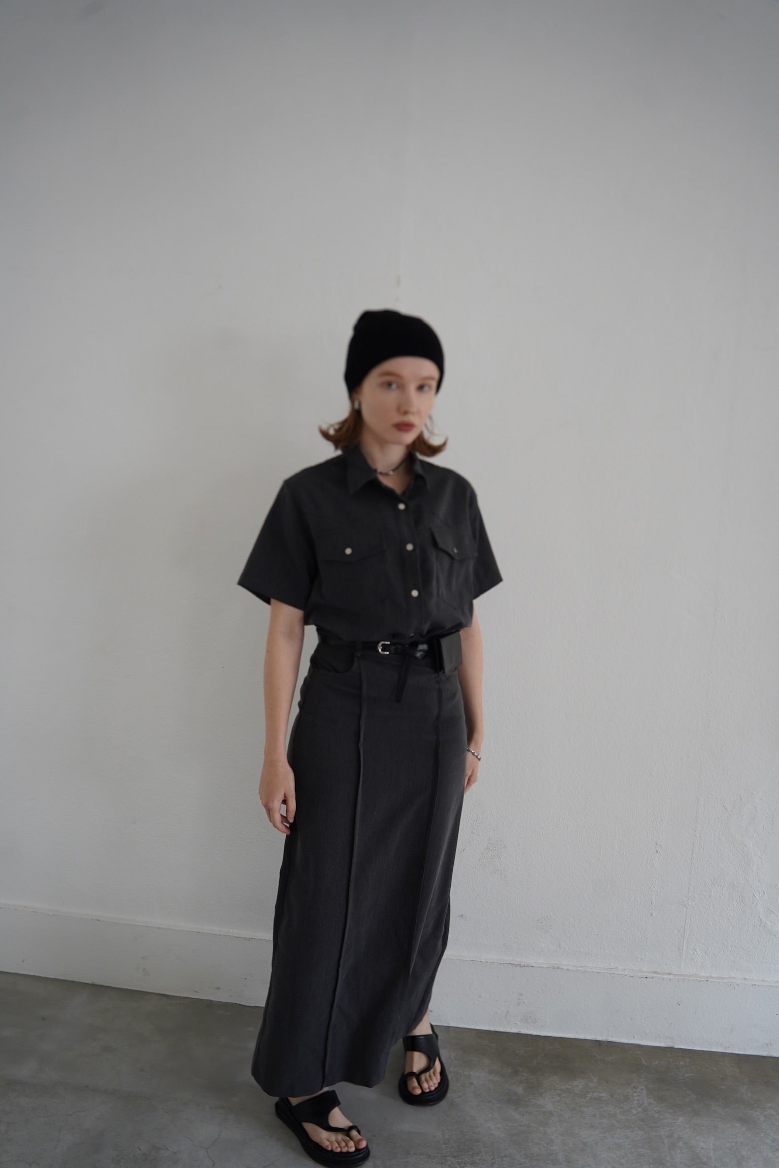 Switching  long skirt