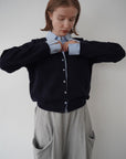 Shirt docking knit cardigan