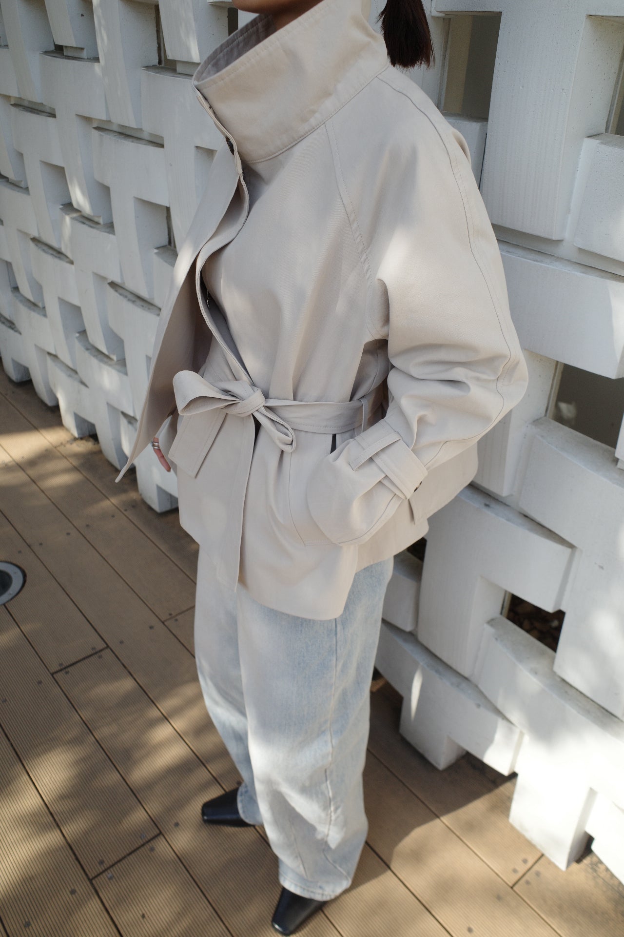 【3/13-発売】Half cape short trench