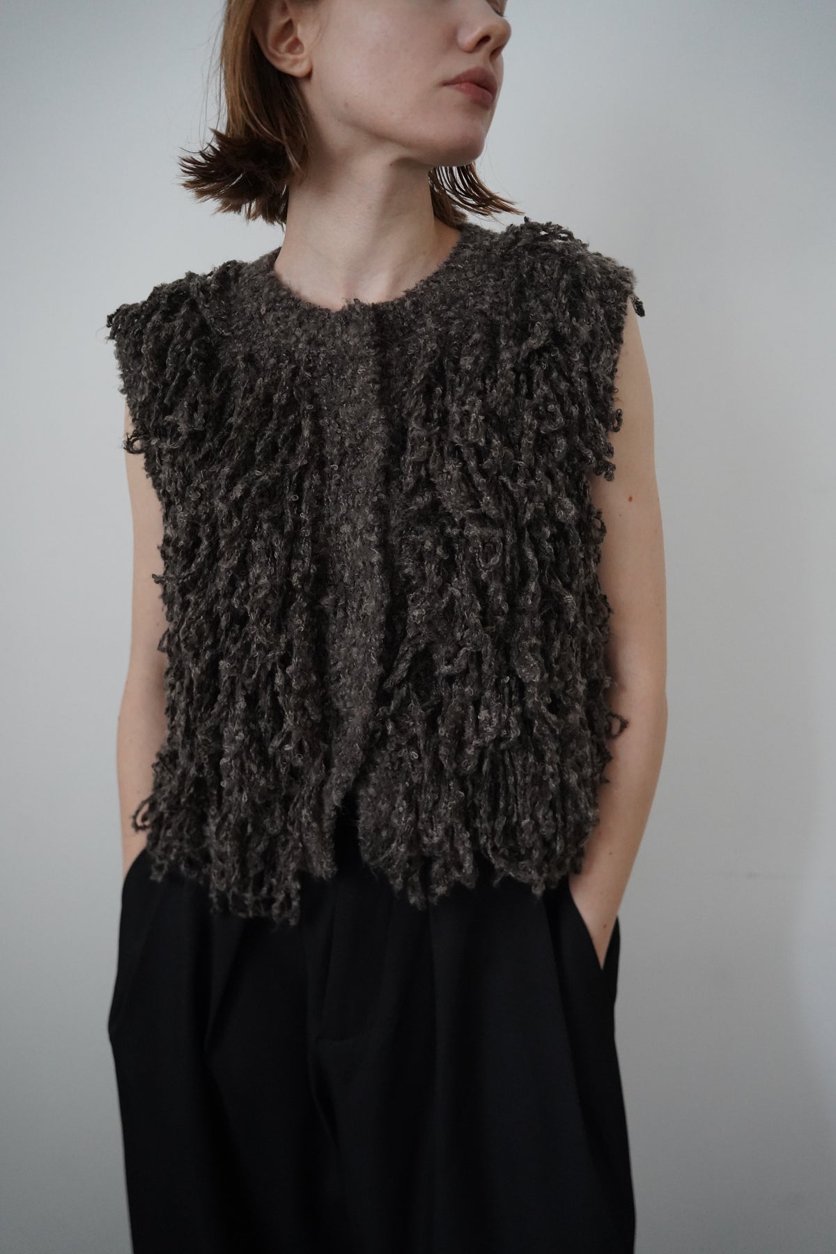 Boucle fringe vest