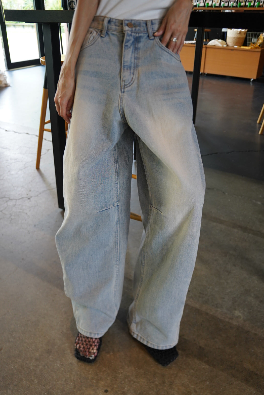 Balloon denim pant