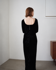 Velours back open one-piece