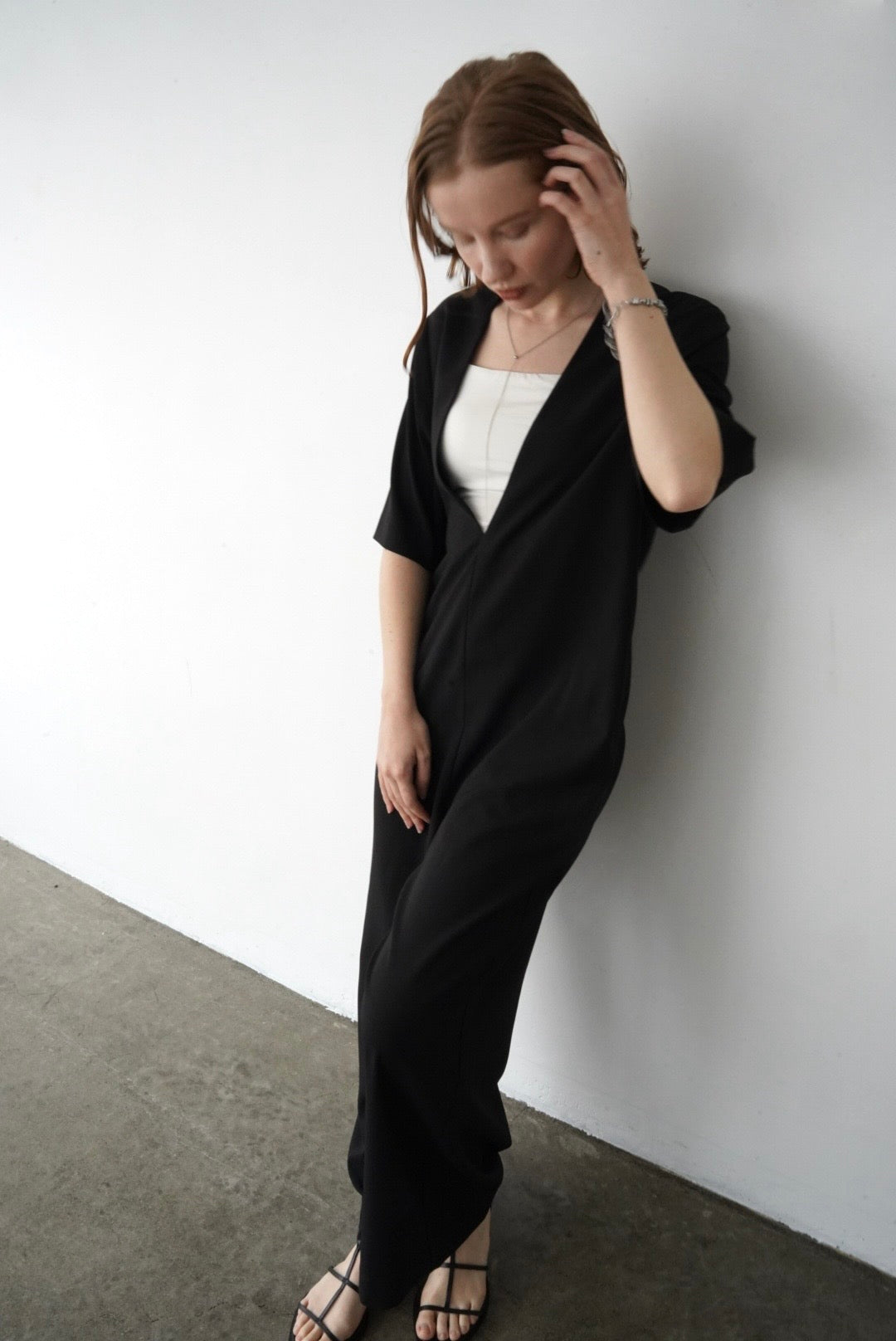 V neck jump suit