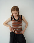 Bi-color boarder tank top