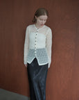 Mohair Touch Openwork Cardigan